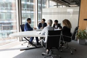 Millennial,Diverse,Different,Aged,Business,Team,Meeting,In,Modern,Office