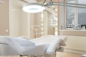 Cosmetology,Room,With,Modern,Interior,,Comfortable,Couch,And,Lamp