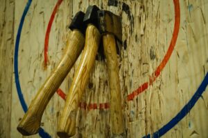 Axe,Stick,In,To,The,Wood,Bull's,Eye,In,Throwing