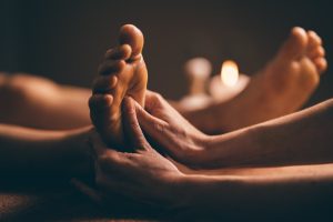 Professional,Foot,Massage,Close,Up.,Authentic,Shot,Of,Luxury,Spa