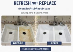 Anew Bathtub Repair sink before and after