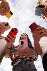 Mr Phone Repair low angle view of group happy unrecognizable peopl 2026 03 17 06 34 08 utc